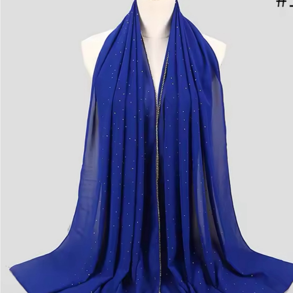 70*180cm summer muslim chiffon hijab scarf beaded headscarf islamic women #313